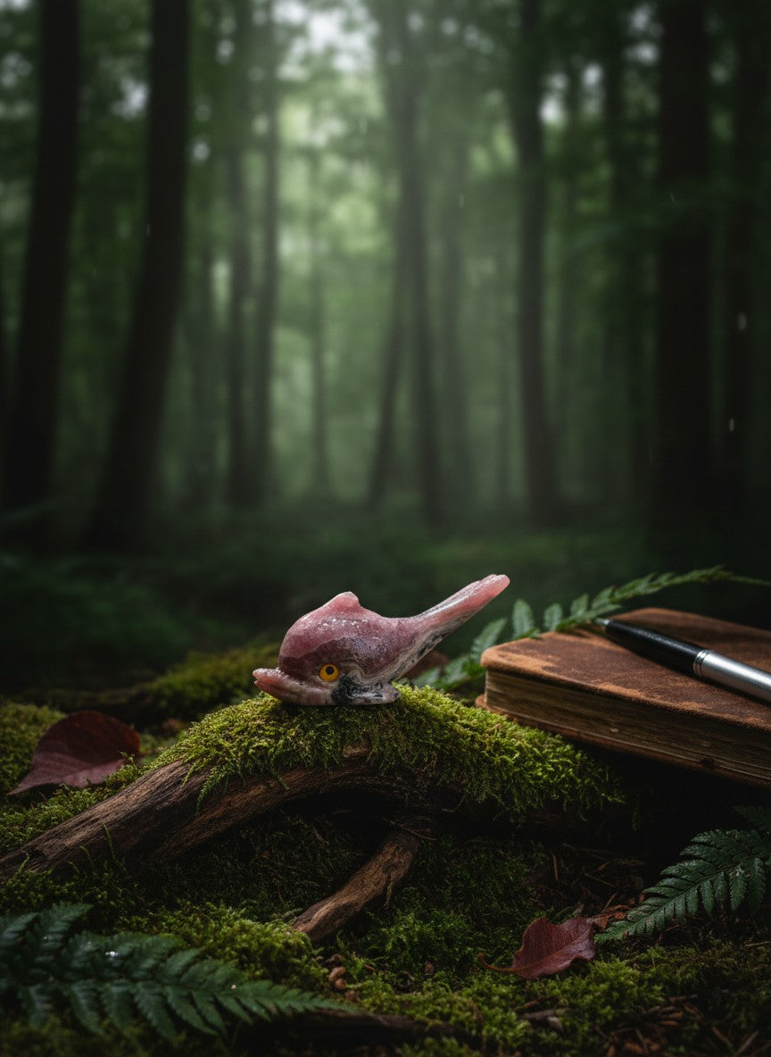 Rhodochrosite Dolphin Carving