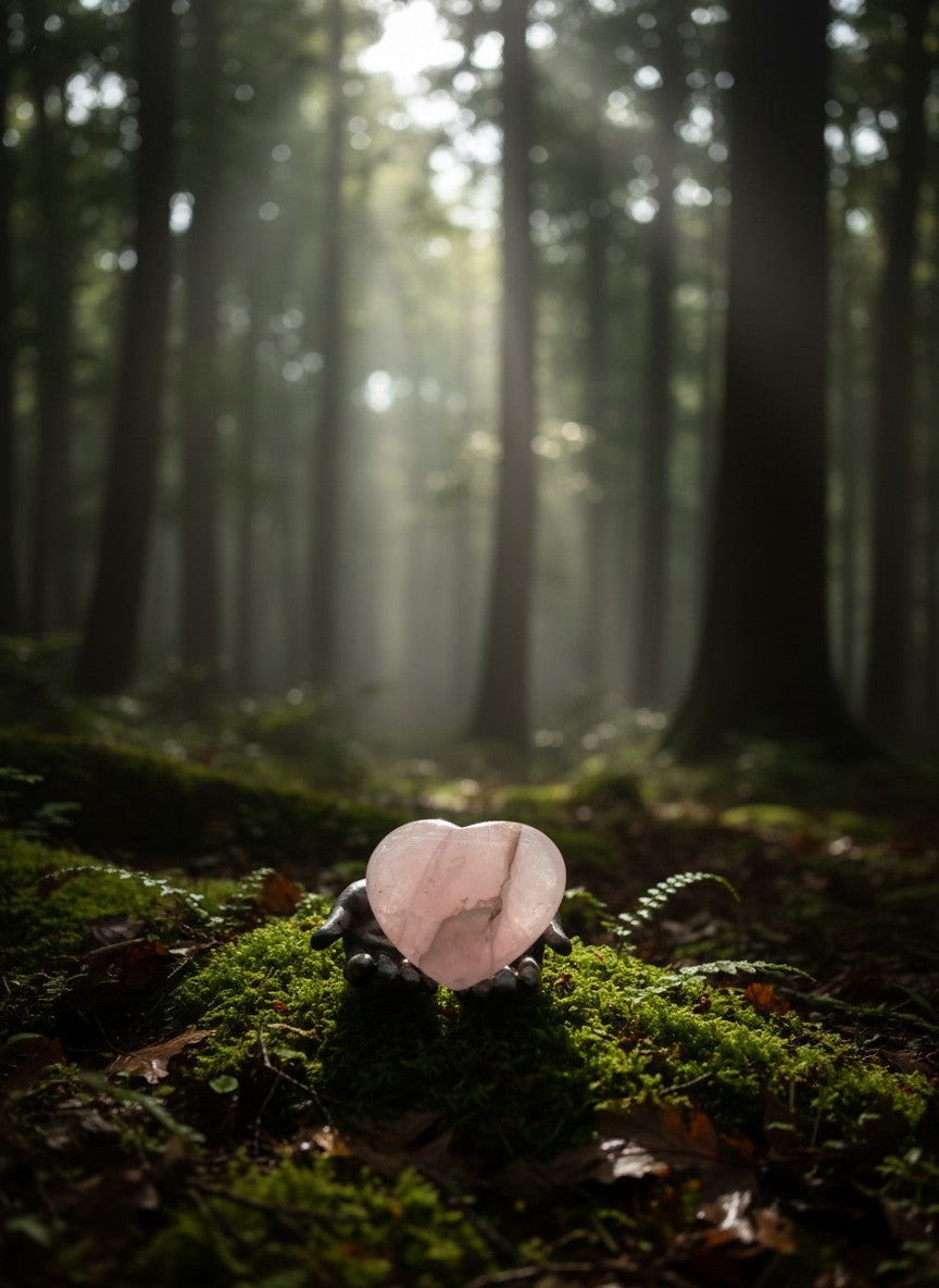 High-Quality Rose Quartz Heart