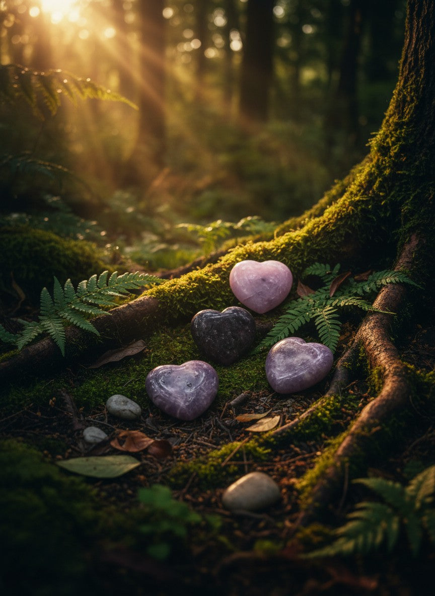 Lepidolite Hearts