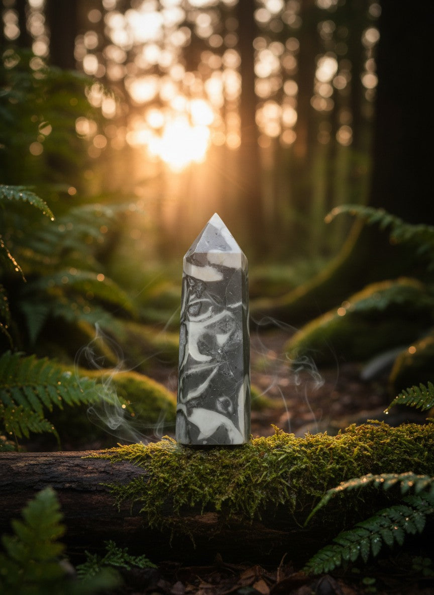 Thousand Eye Jasper Tower (Shell Jasper)