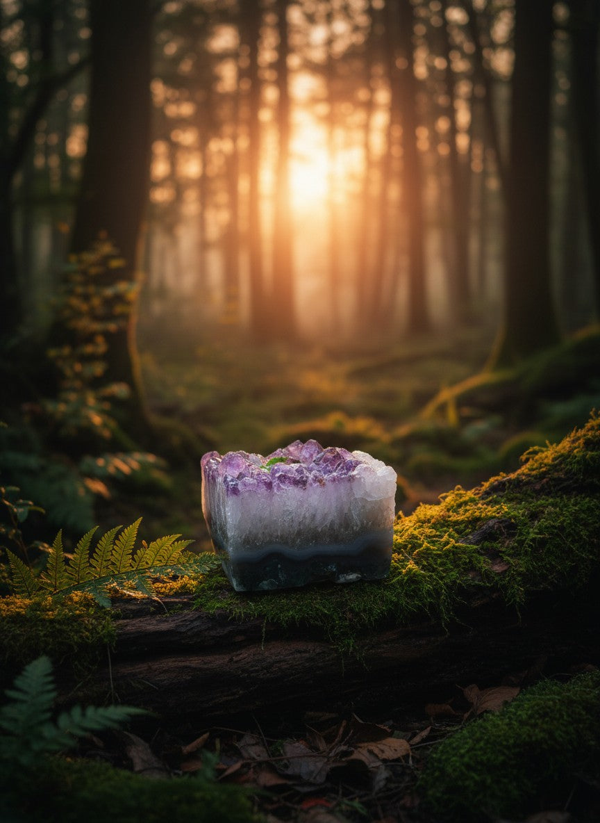 Amethyst Candle Holder