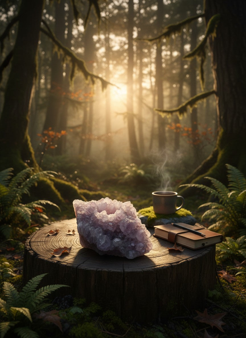 Amethyst Candle Holder