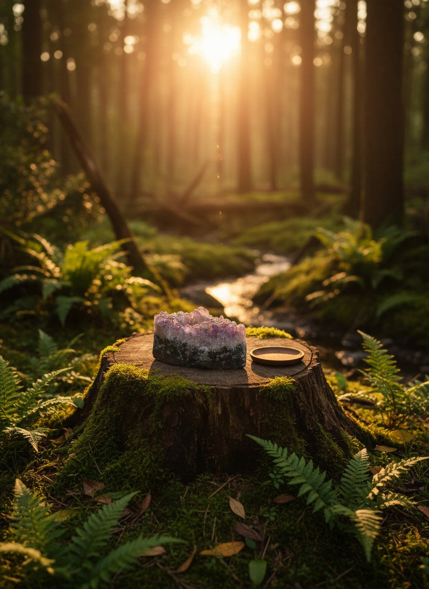 Amethyst Candle Holder