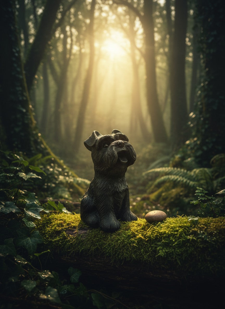 Black Obsidian Scottish Terrier Carving