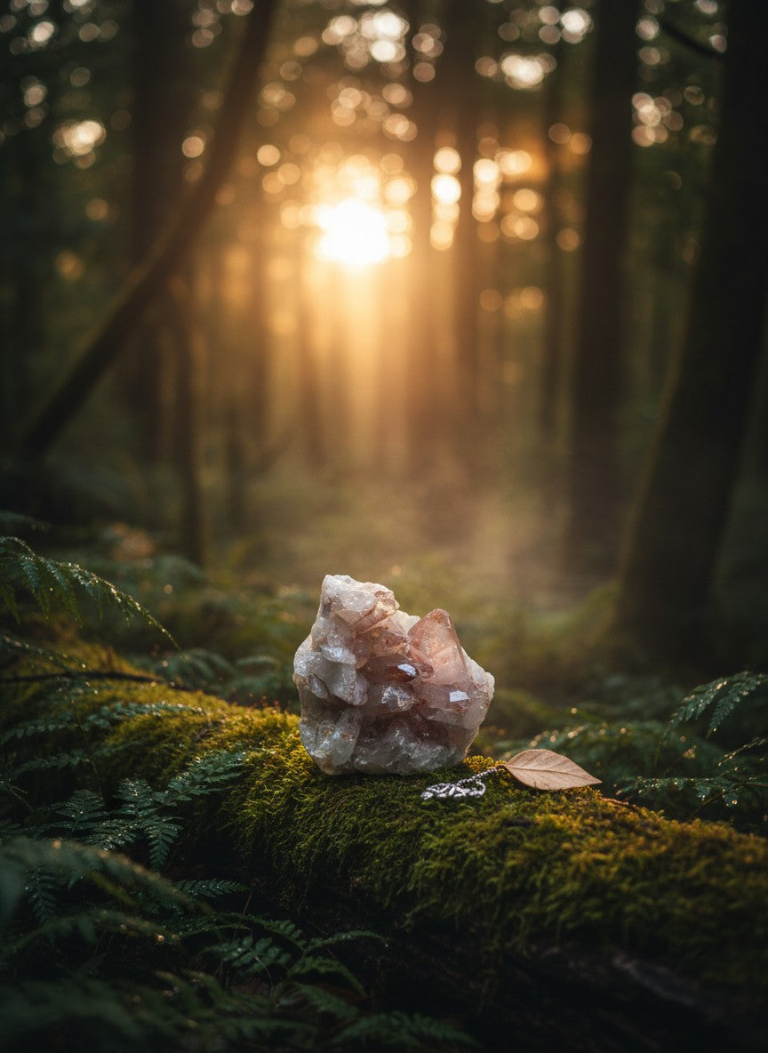 Brazil Quartz Bird with Pink Quartz Base