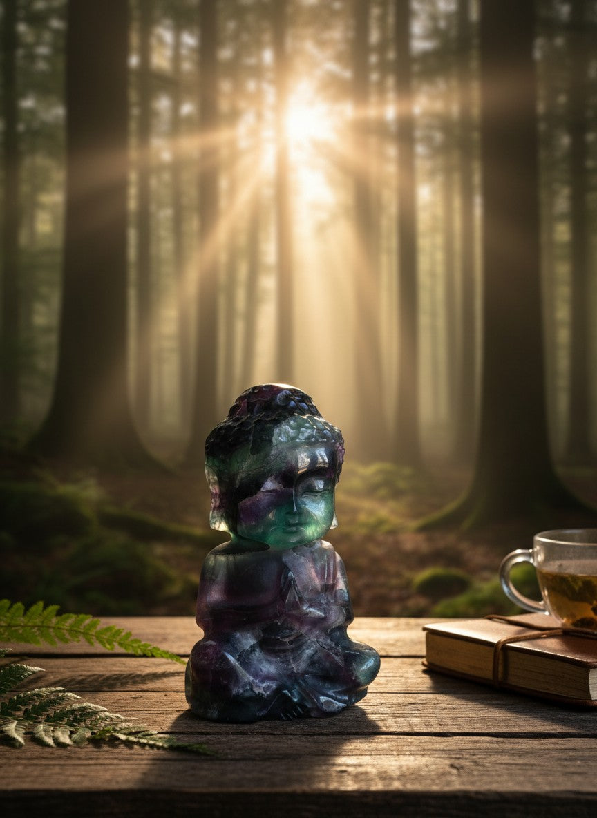 Rainbow Fluorite High Grade Buddha