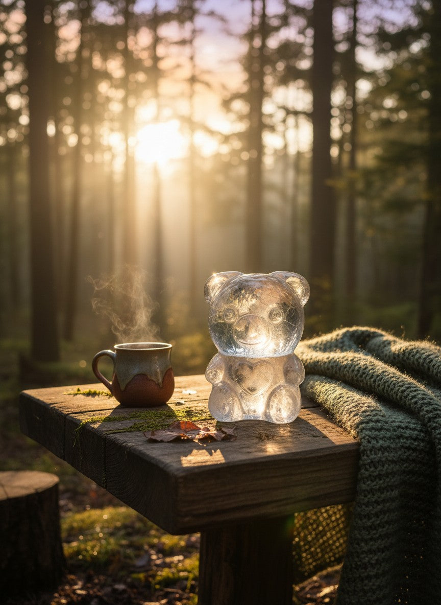 Quartz Teddy Bear Carving