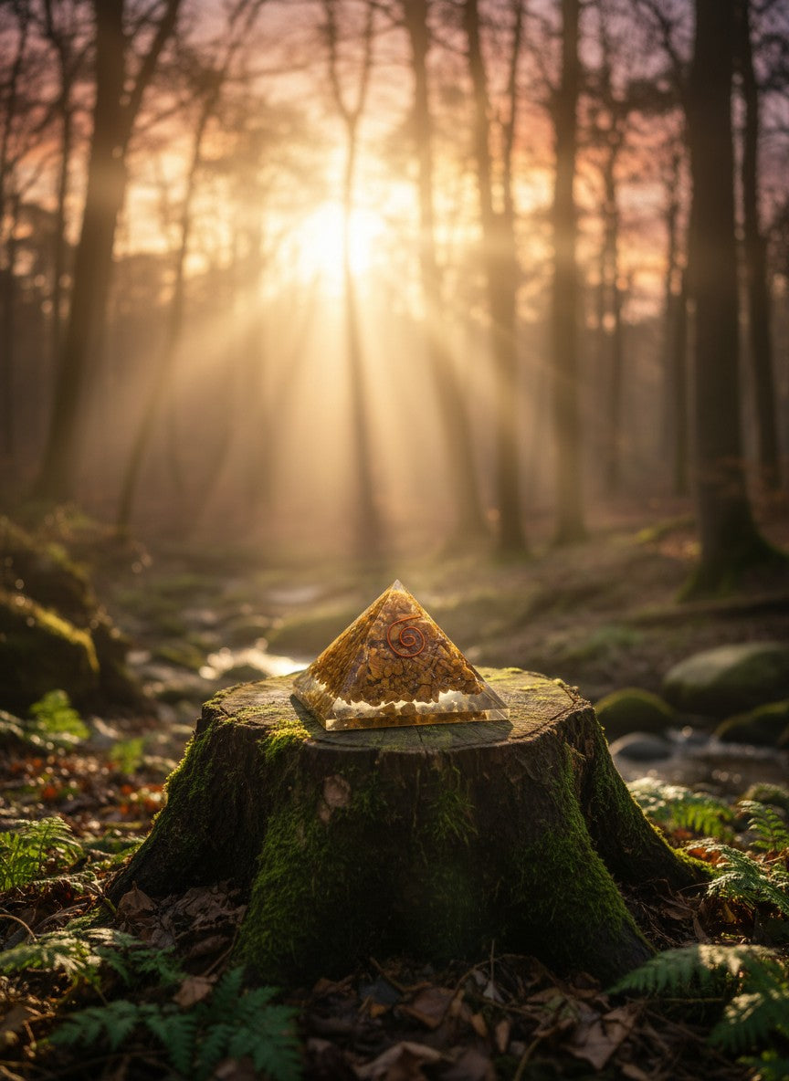 Tiger’s Eye Orgonite Pyramid
