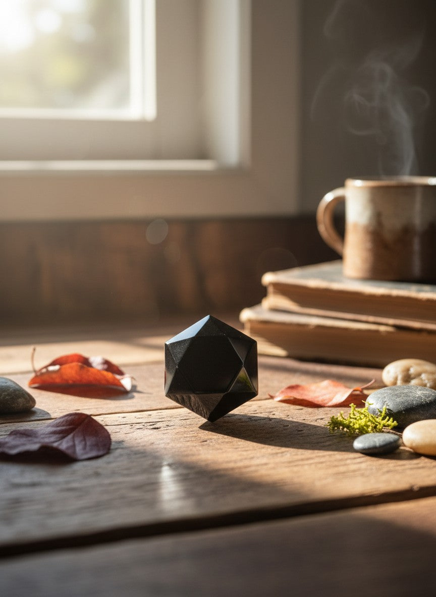 Black Obsidian Hexagon