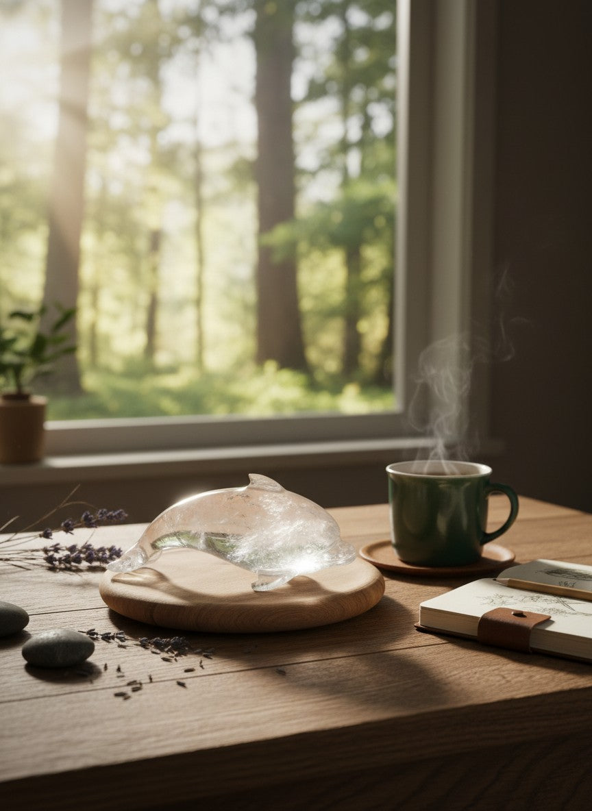 Quartz Dolphin Carving