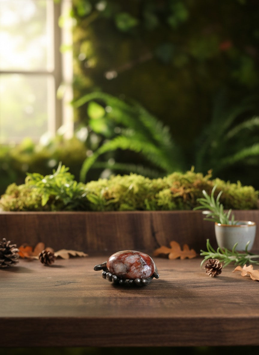 Red Healer Quartz Palm Stone