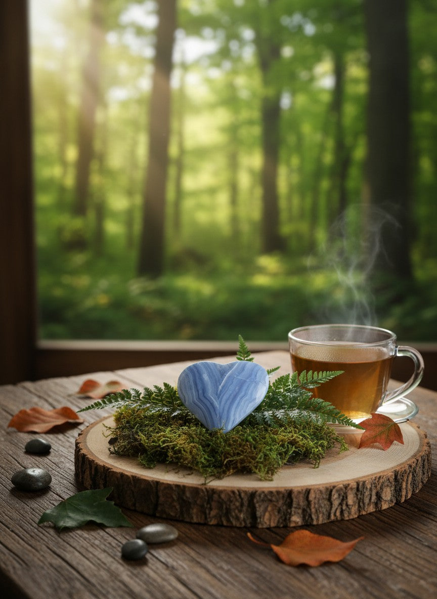 Blue Lace Agate Heart