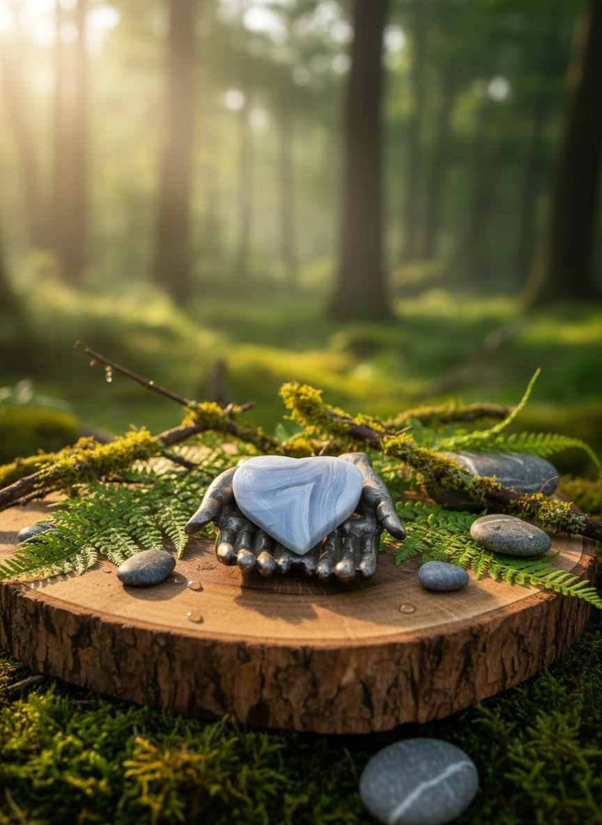 Blue Lace Agate Heart