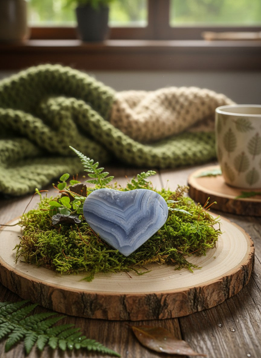 Blue Lace Agate Heart