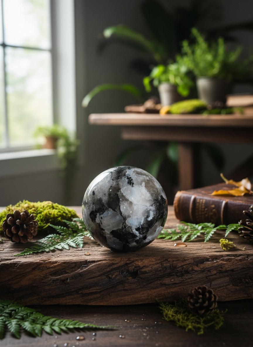 Rainbow Moonstone Sphere