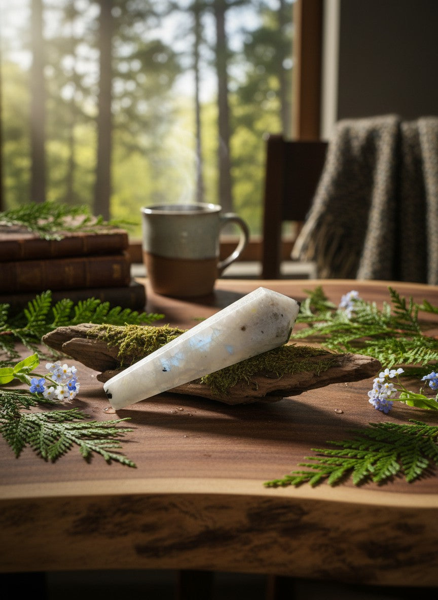 Rainbow Moonstone Wand