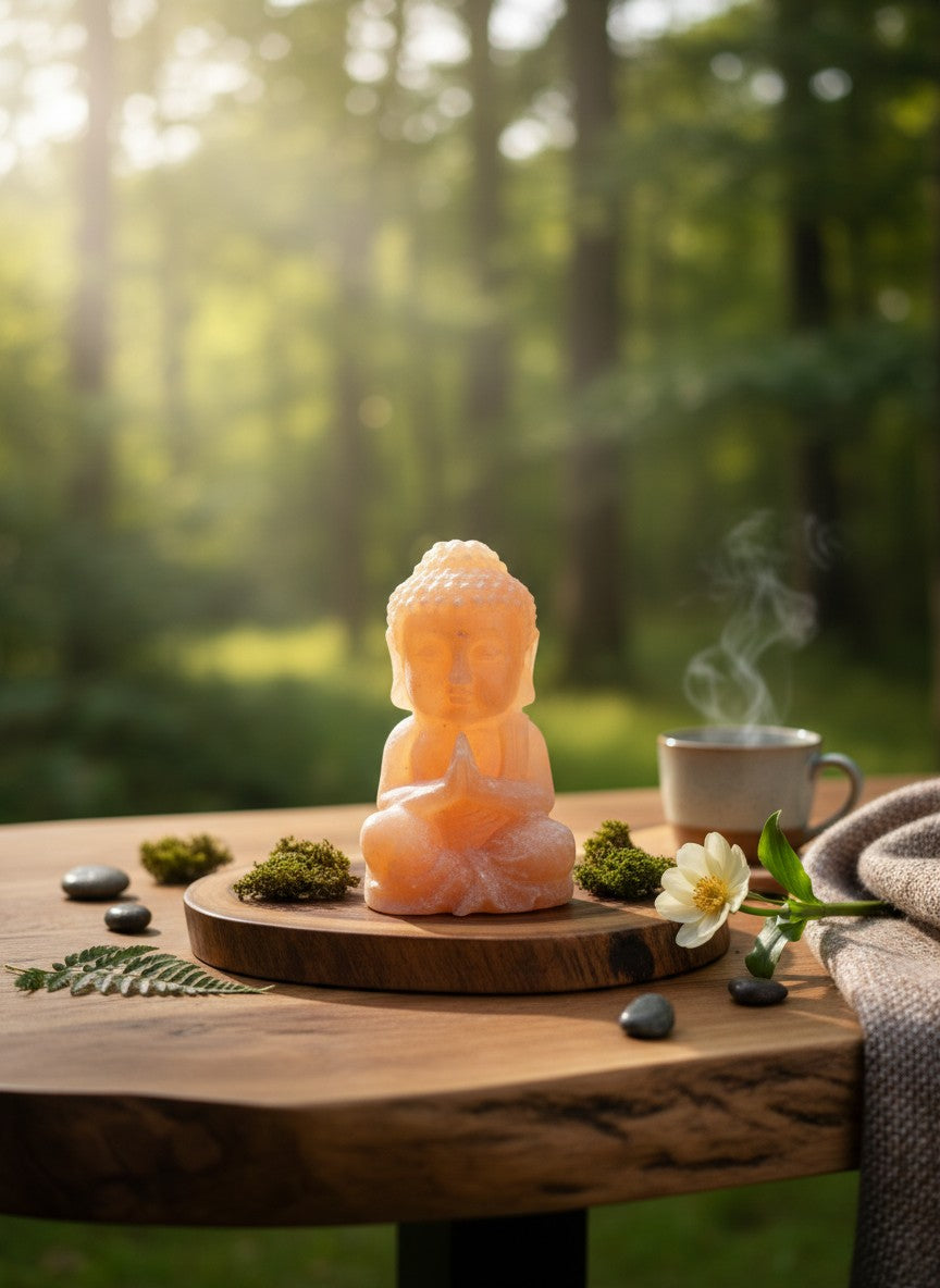 Calcite Buddha Carving