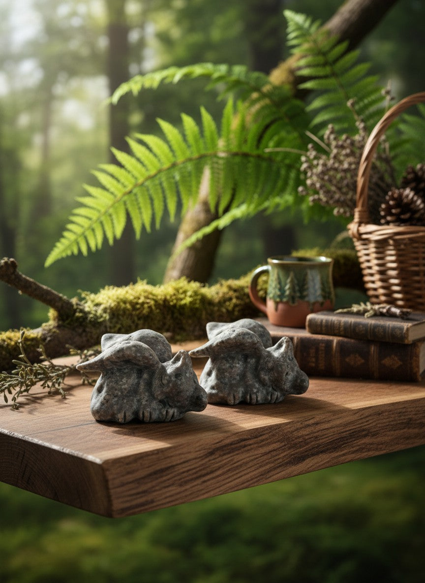 Yooperlite Angel Kitty Carving