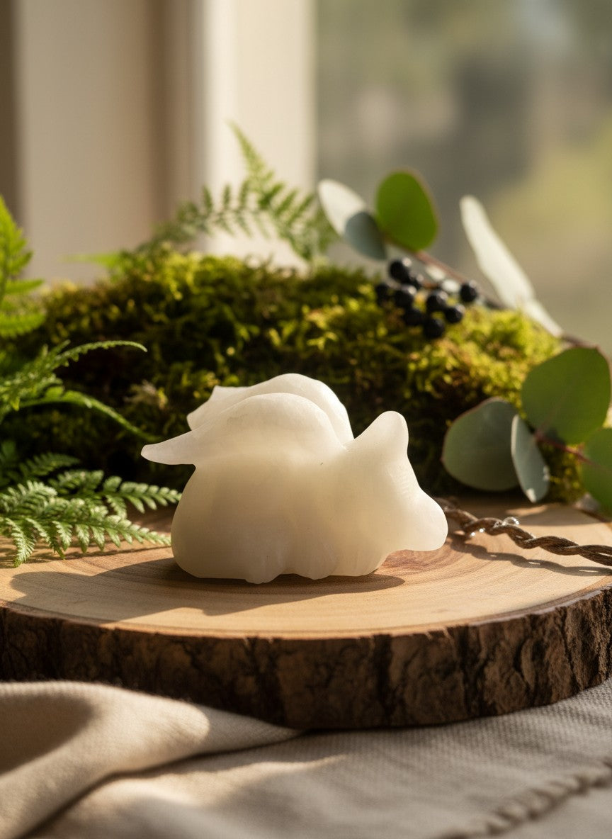 Citrine Angel Kitty Carving (Hospital Crystal)