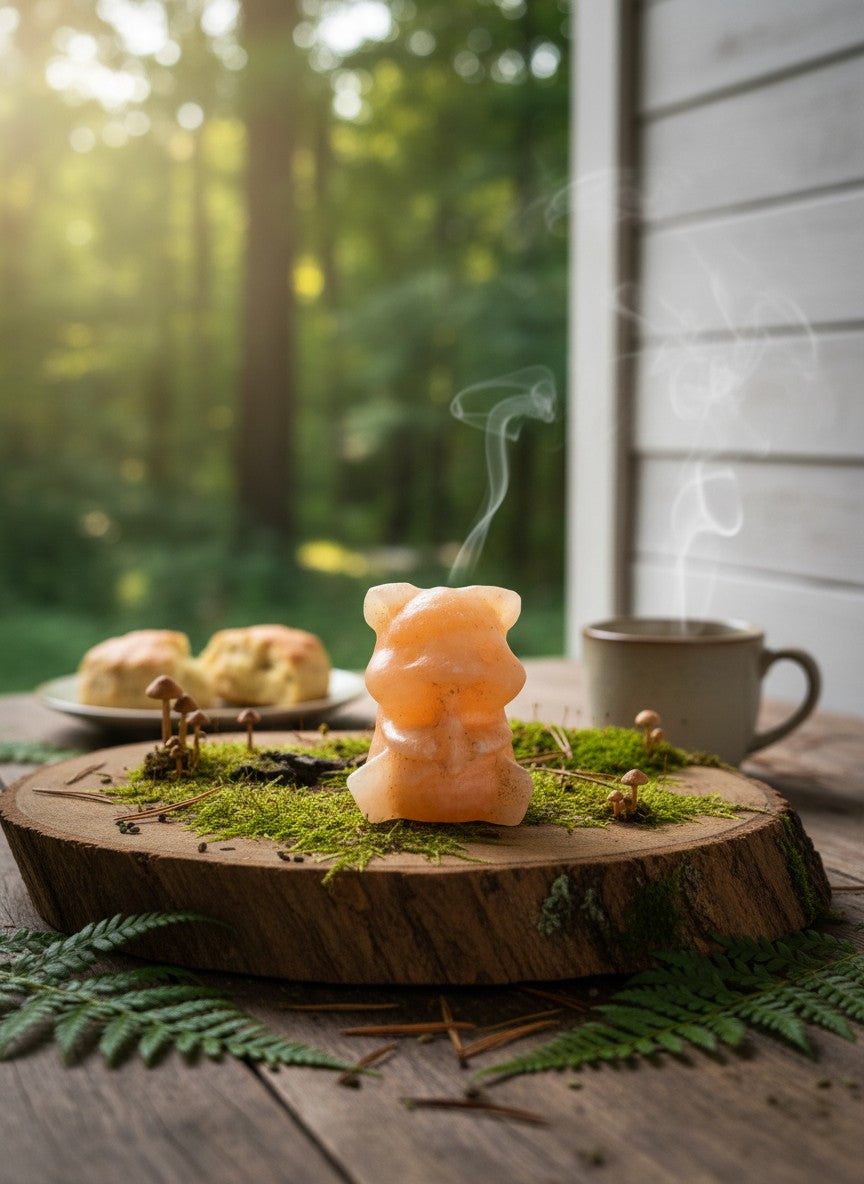 Orange Calcite Hamster Carving