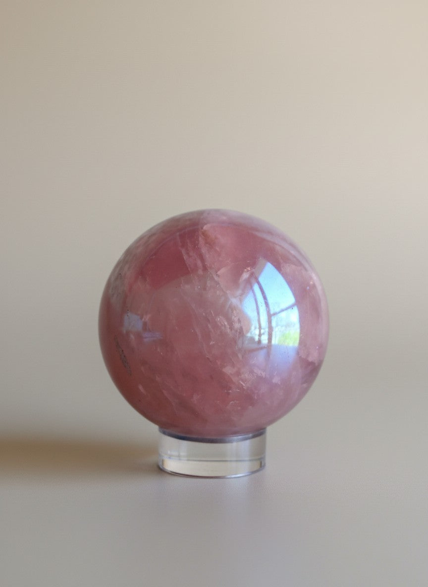Rose Quartz Angel Aura Sphere