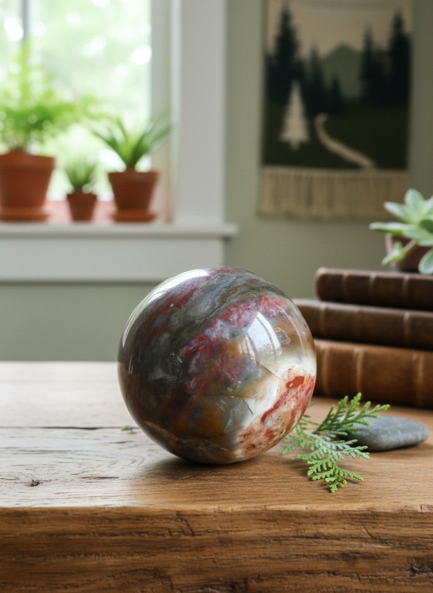 Ocean Jasper Sphere