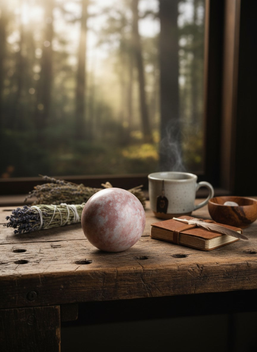 Pink Aragonite Sphere