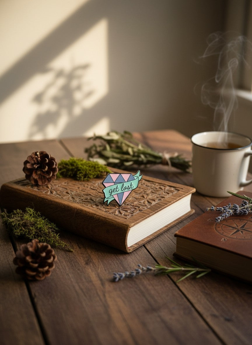 Enamel Pin Get Lost Diamond