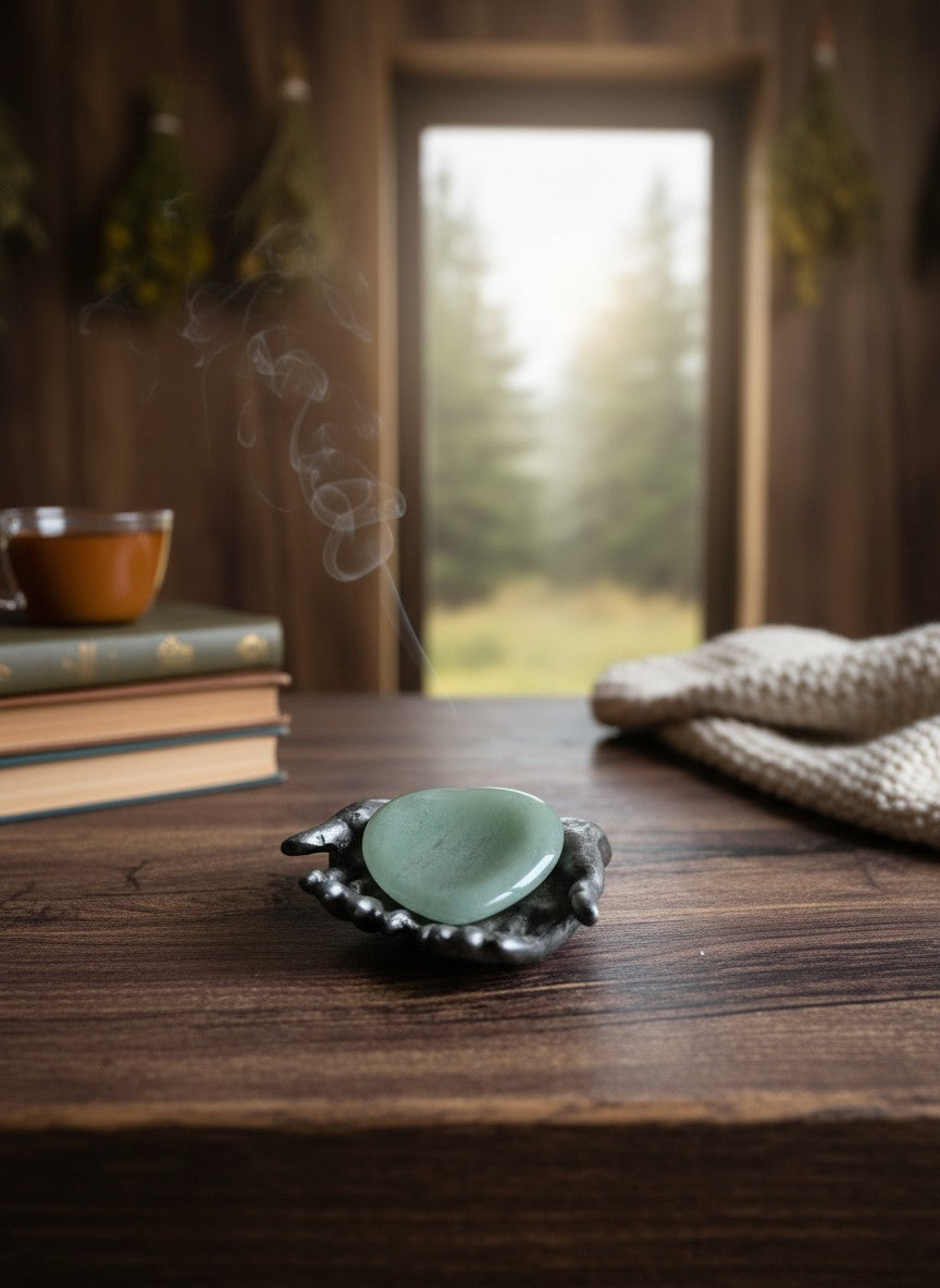 Green Aventurine Heart Thumb (Worry) Stone