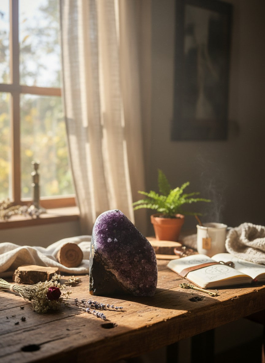 Amethyst Standing Cluster