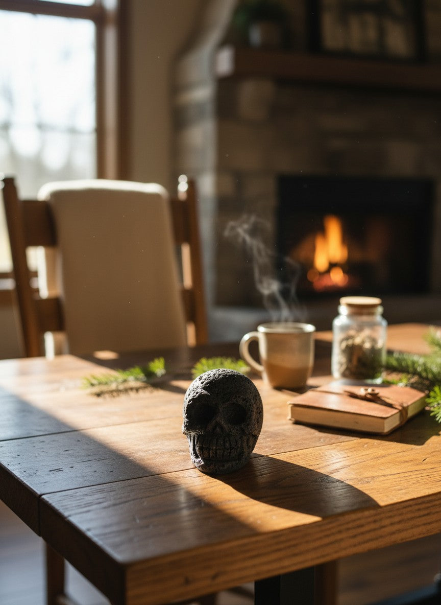 Lava Stone Skull