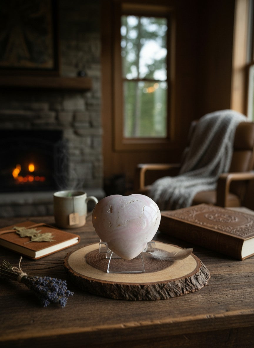 Mangano Calcite Heart