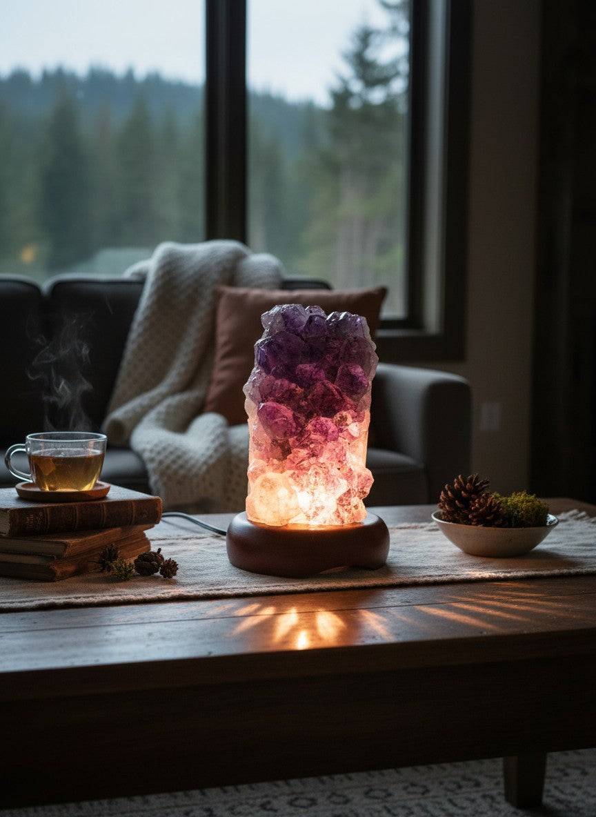 Brazil Amethyst Cluster Lamp