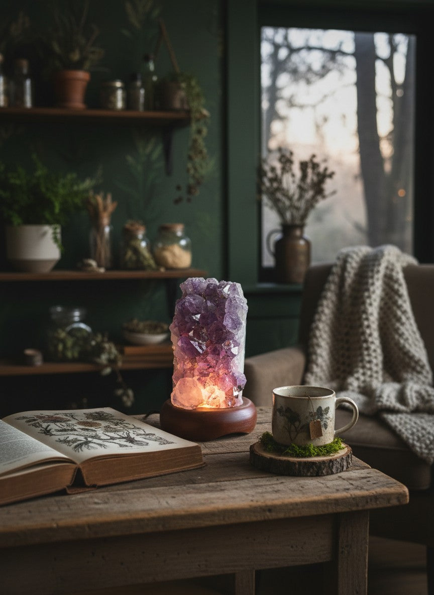 Brazil Amethyst Cluster Lamp