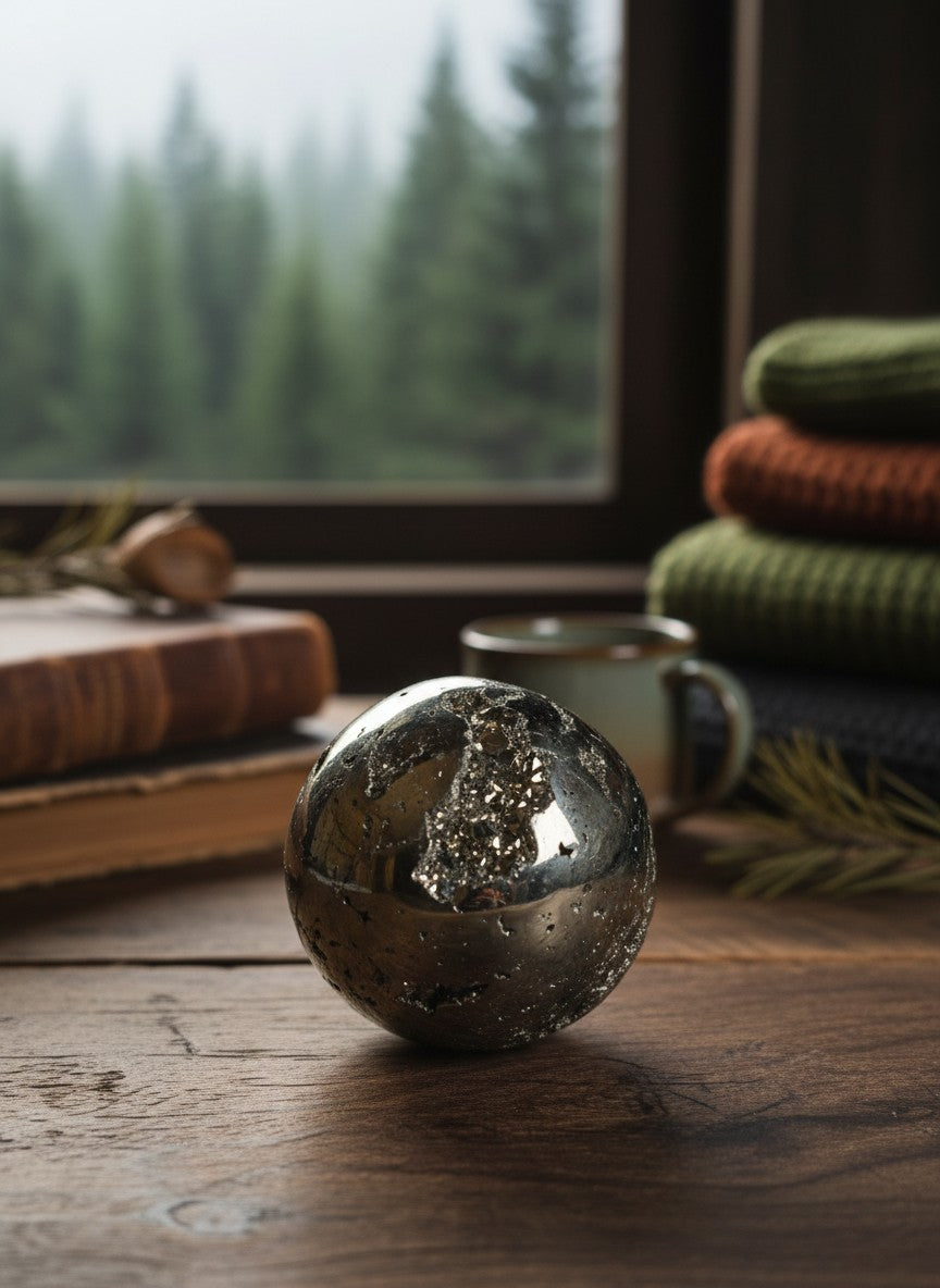Peru Pyrite Geode Sphere