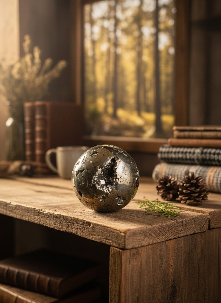 Peru Pyrite Geode Sphere