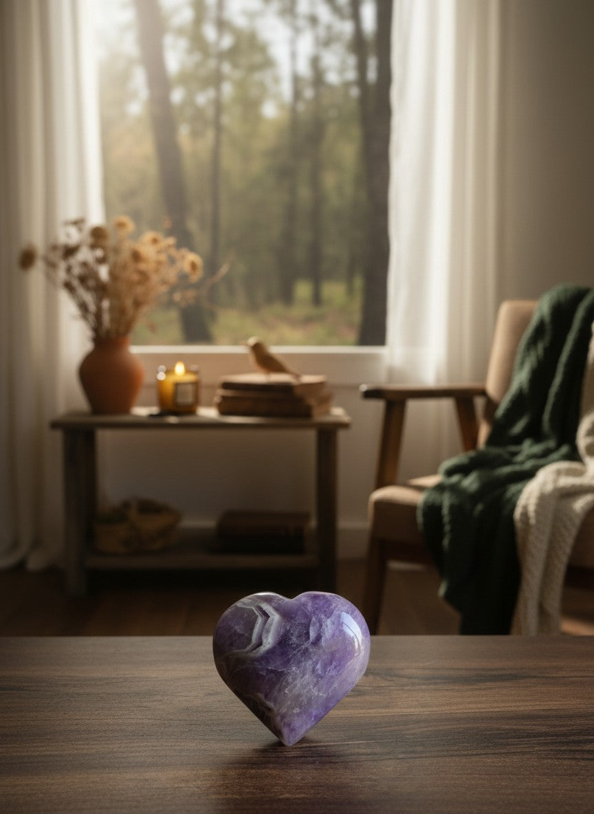 Amethyst Heart 4.9cm