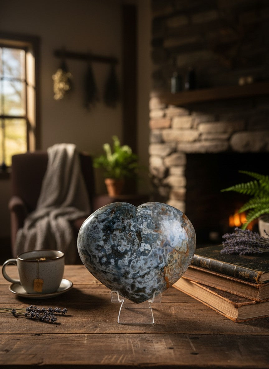 Ocean Jasper Heart