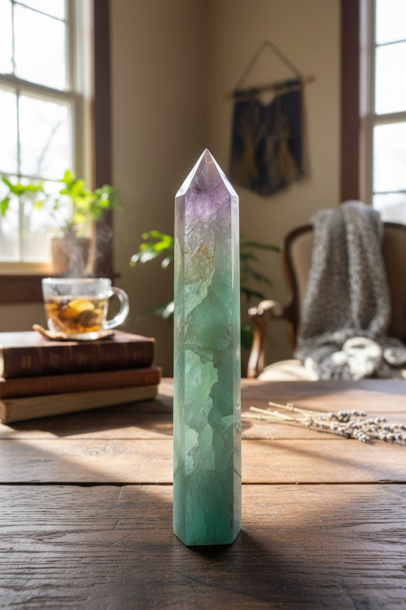 Watermelon Fluorite Tower