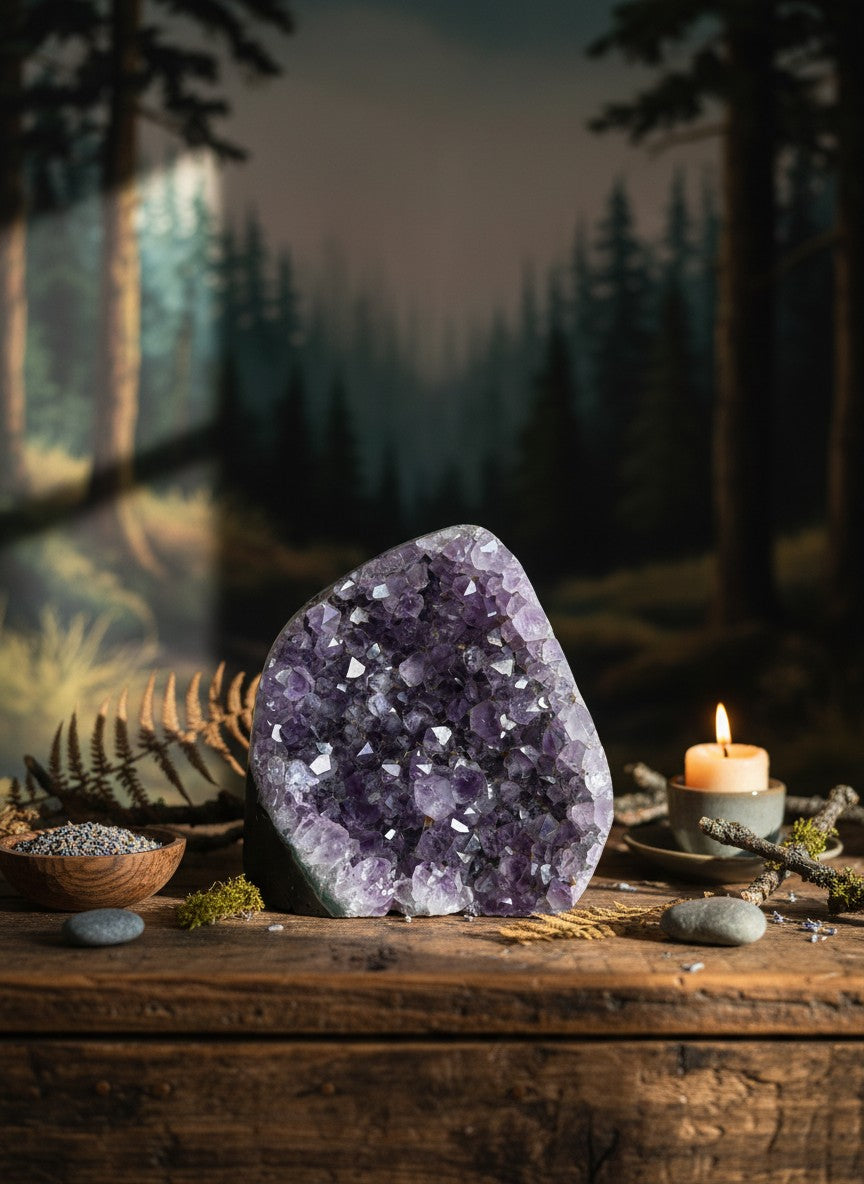 Amethyst Standing Cluster