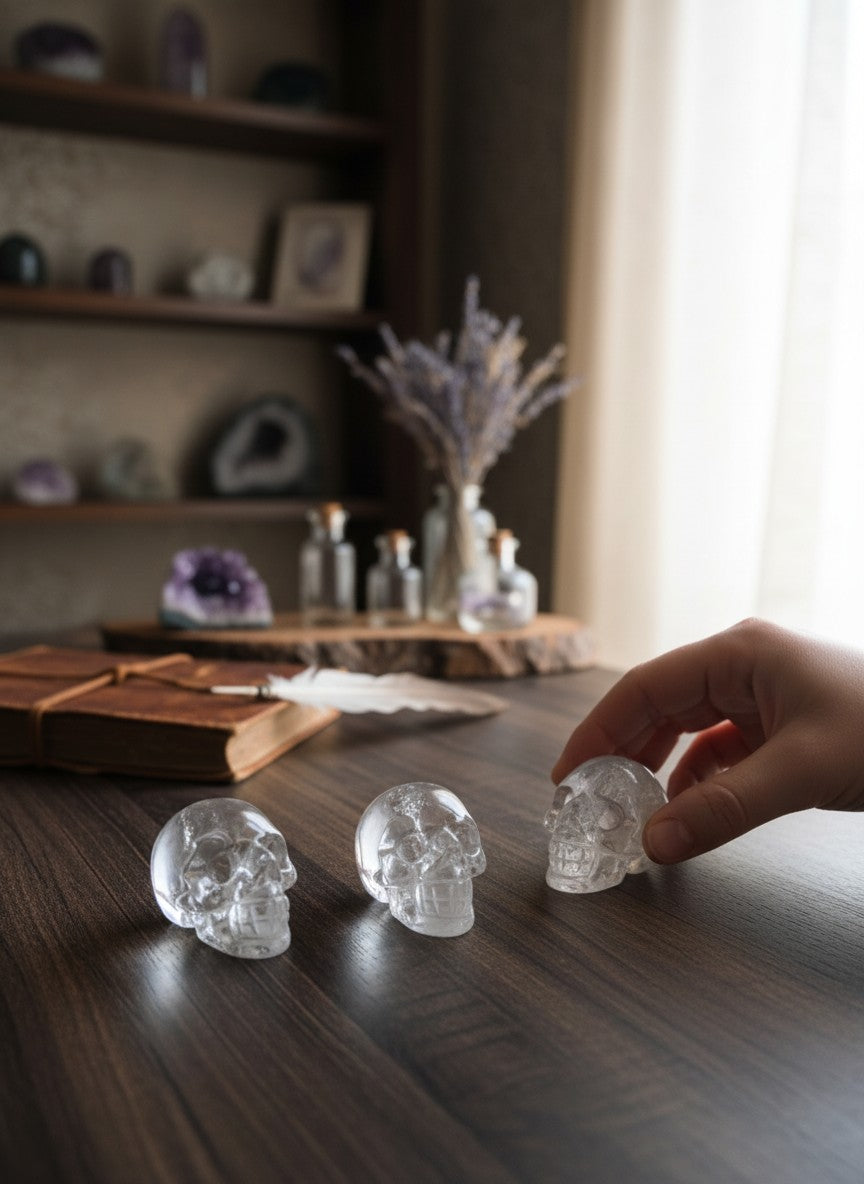 Brazilian Clear Quartz Skull