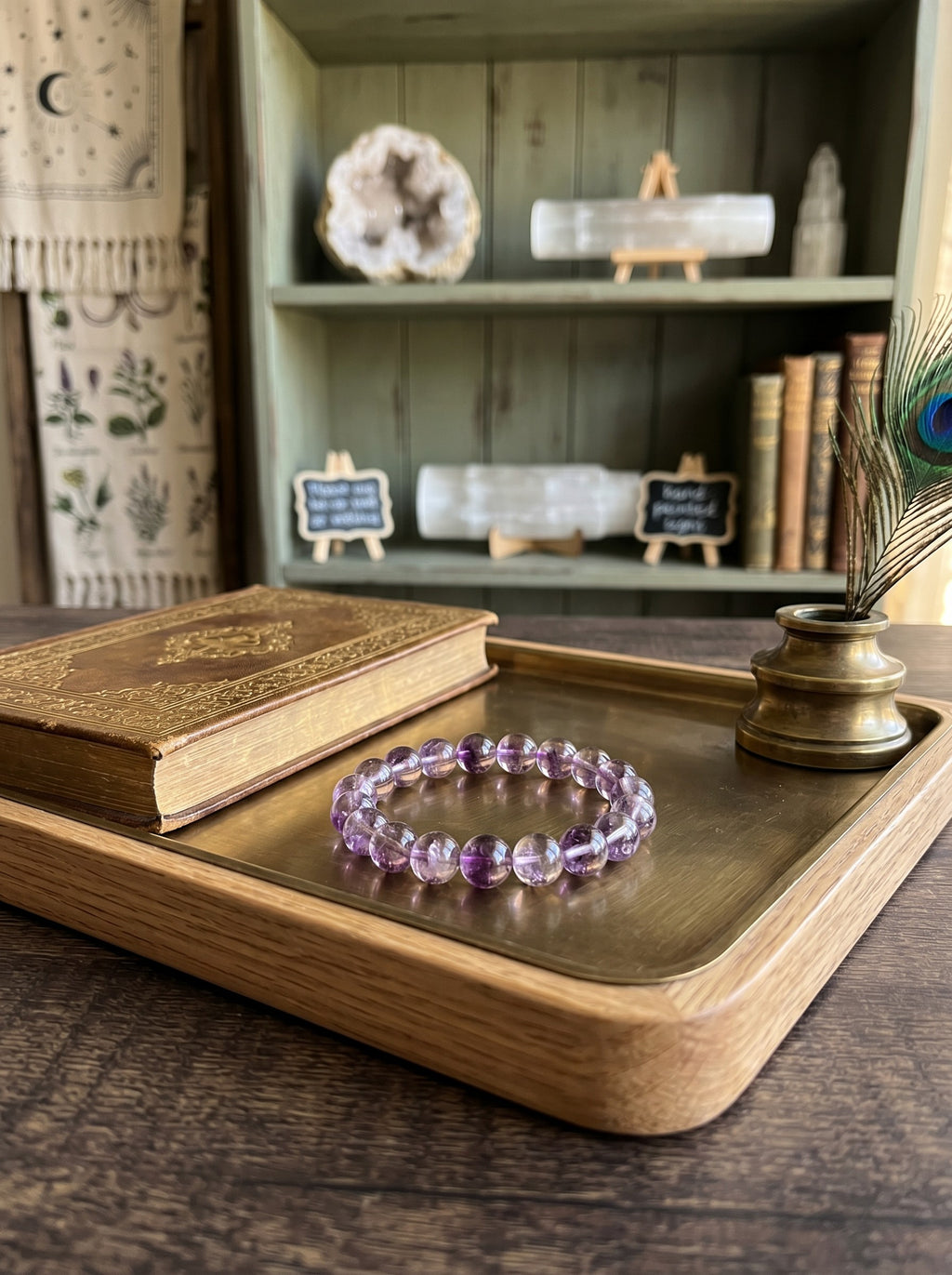 Light Amethyst Bead Bracelet