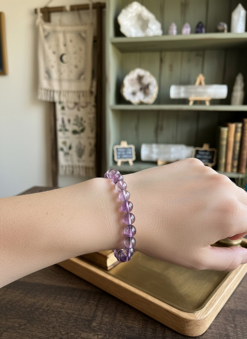 Light Amethyst Bead Bracelet