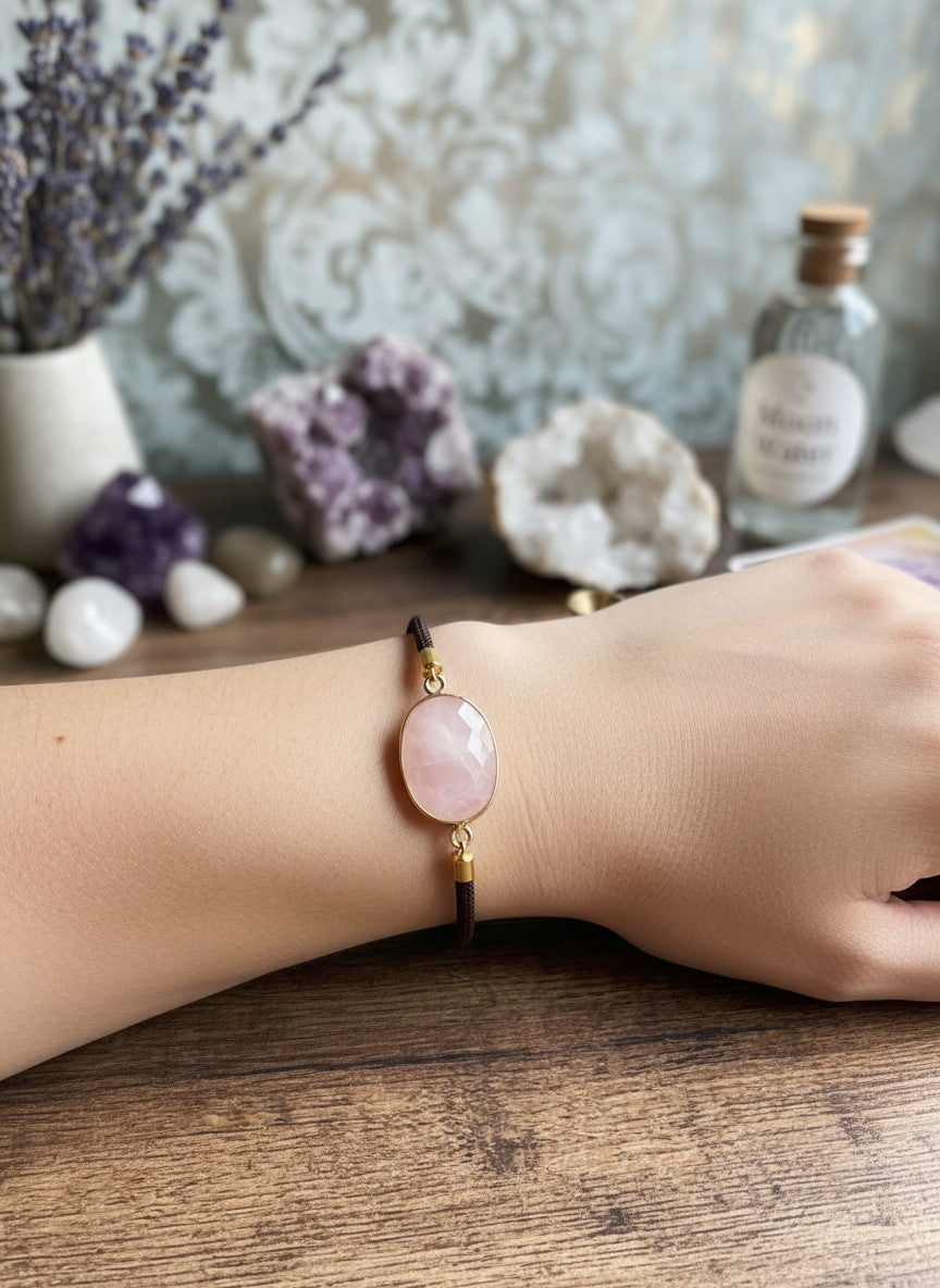 Rose Quartz Faceted Bracelet