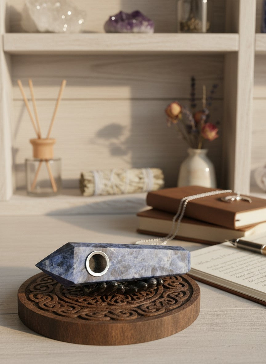 Ornamental Sodalite Pipe