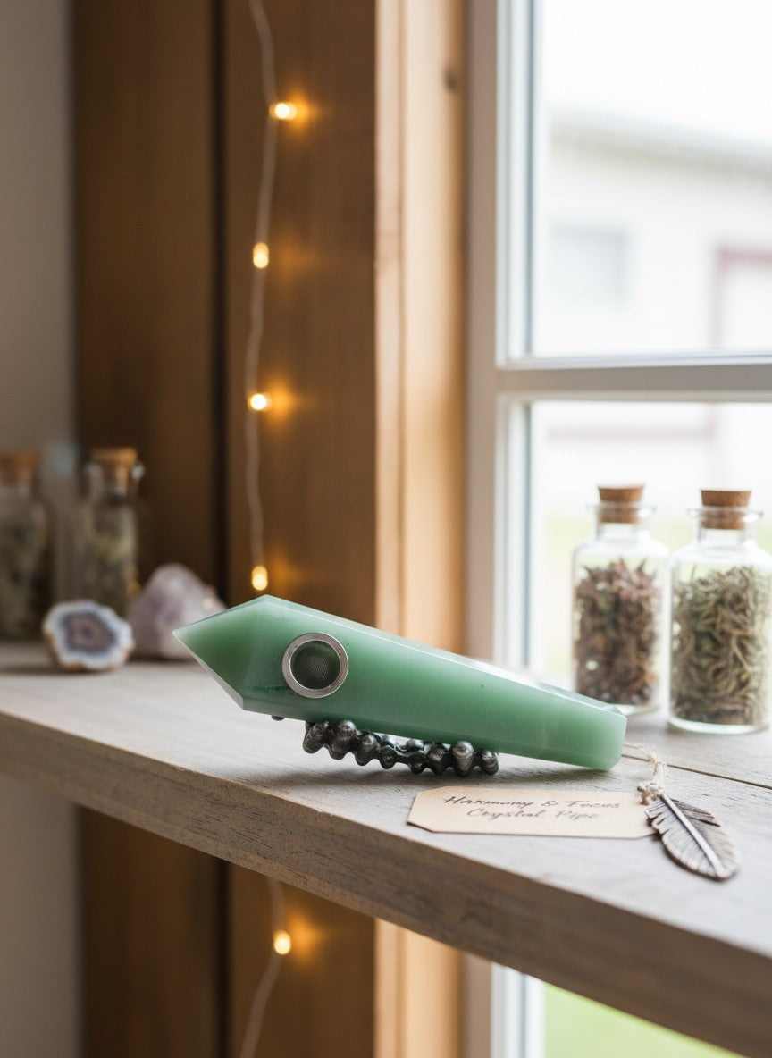Ornamental Green Aventurine Pipe