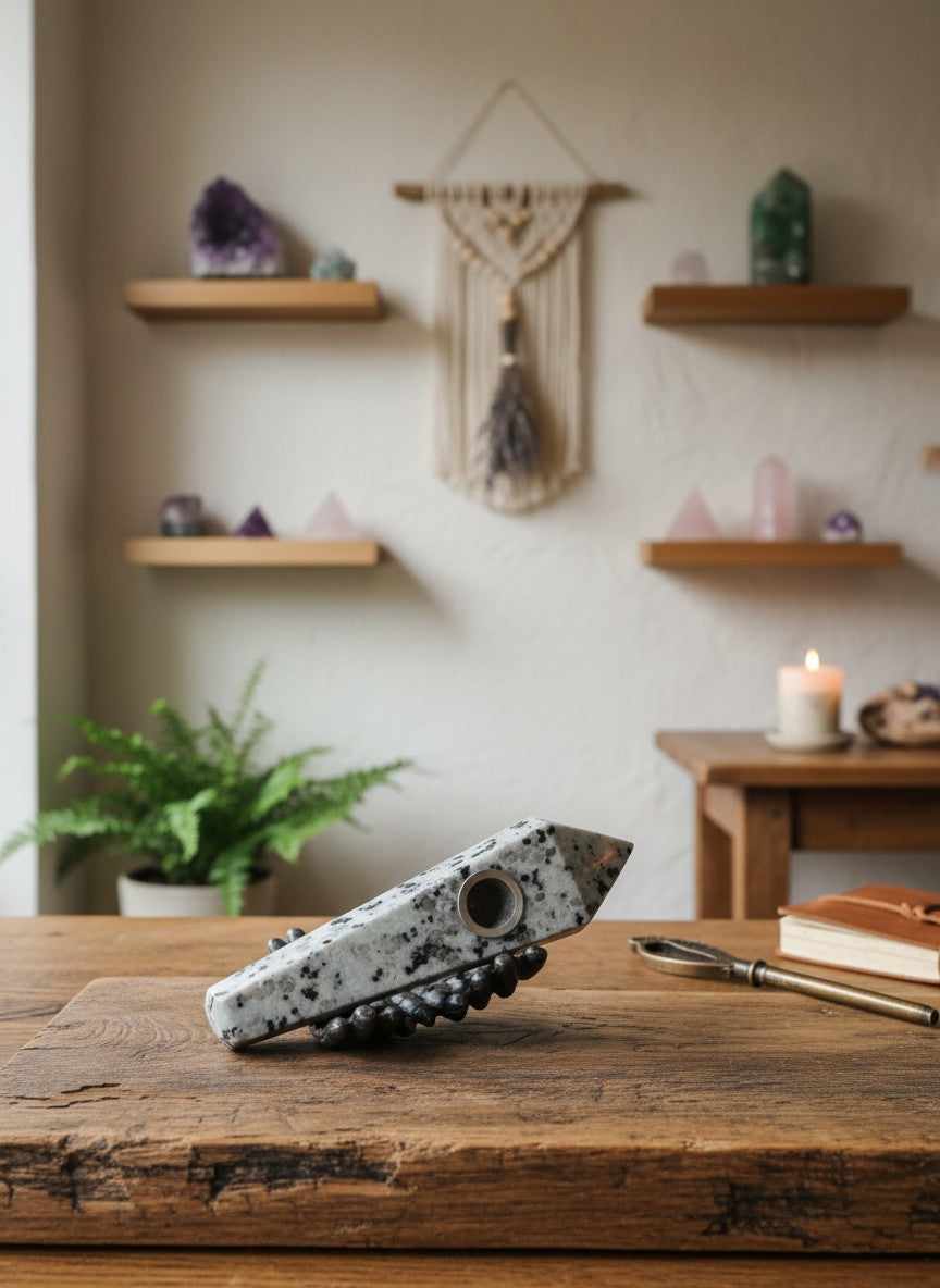 Ornamental Kiwi Jasper Pipe