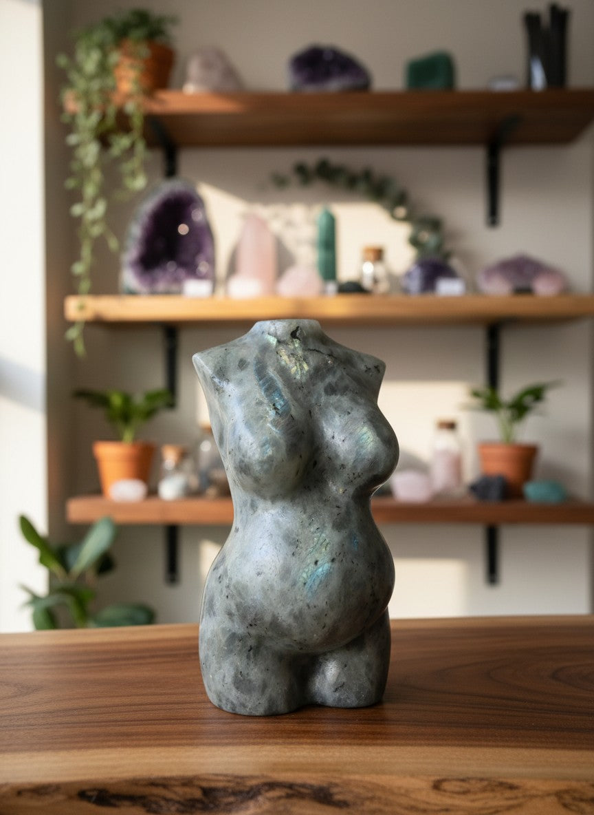 Labradorite Pregnancy Carving