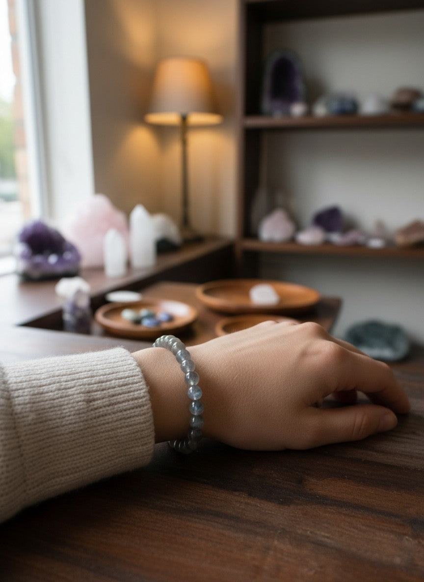 Labradorite Bead Bracelet