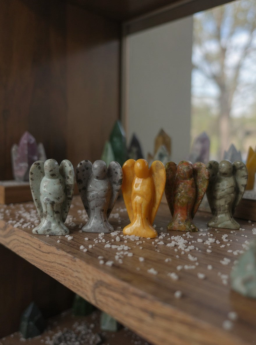 Carved Crystal Angels